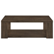 Pavone Open-Shelf Coffee and End Table Set - Dark Rustic Mango 2-Piece Set
