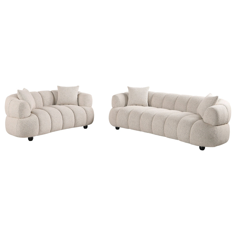 Whitney Woven Fabric Upholstered Sofa Set