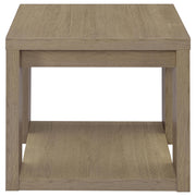 Pavone Open-Shelf Coffee and End Table Set - Latte 3-Piece Set