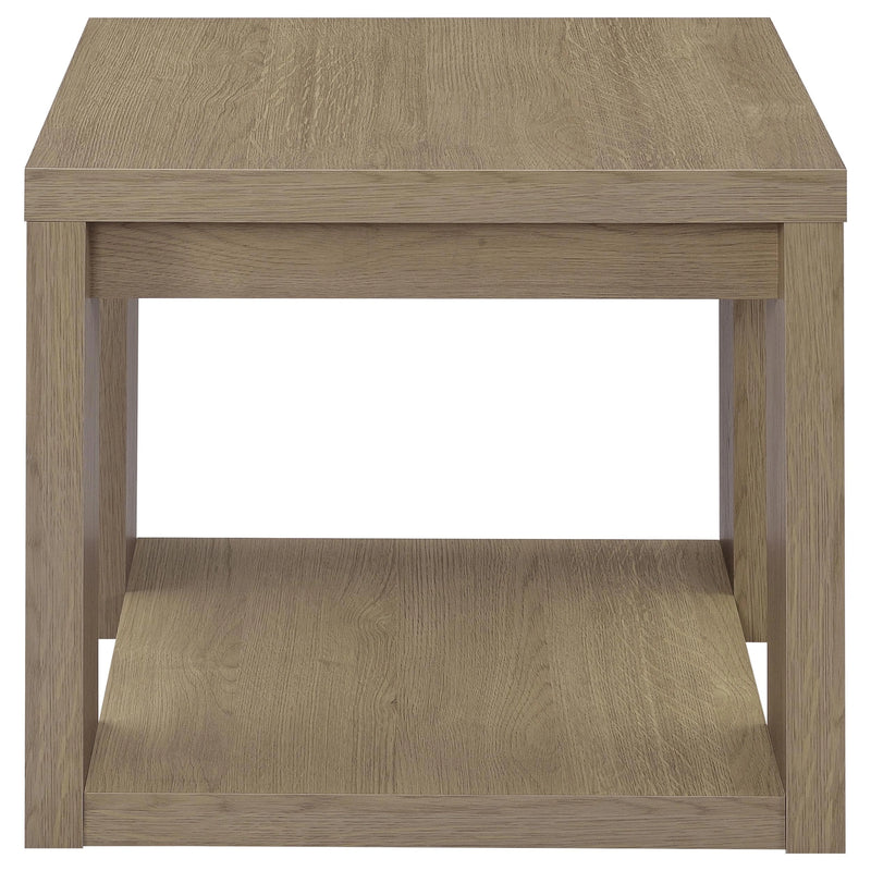 Pavone Open-Shelf Coffee and End Table Set - Latte 3-Piece Set