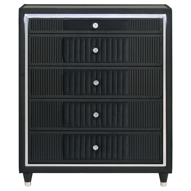 Ravenne Velvet Upholstered LED Chest