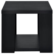 Pavone Open-Shelf Coffee and End Table Set - Black 3-Piece Set