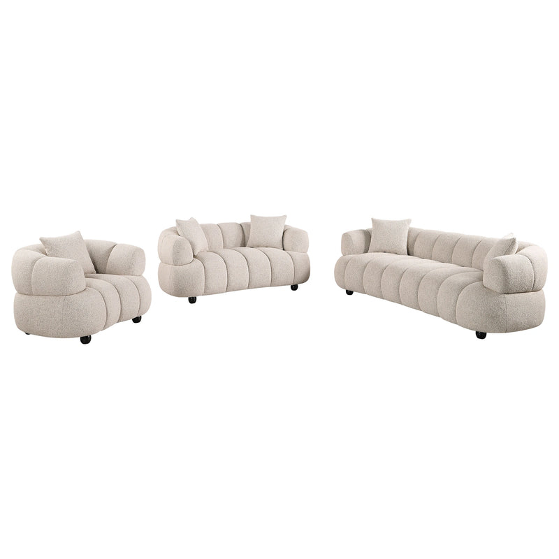 Whitney Woven Fabric Upholstered Sofa Set