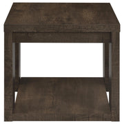 Pavone Open-Shelf Coffee and End Table Set - Dark Rustic Mango 3-Piece Set