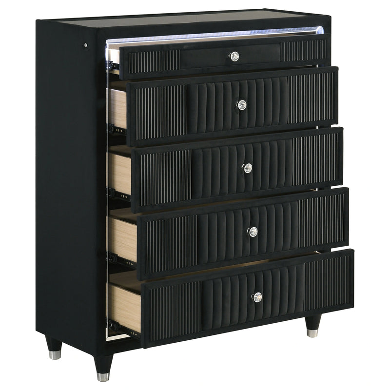 Ravenne Velvet Upholstered LED Chest