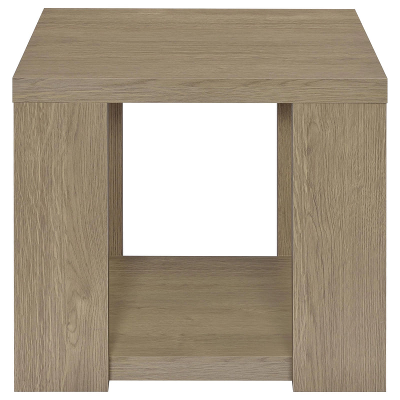 Pavone Open-Shelf Coffee and End Table Set - Latte 2-Piece Set