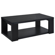 Pavone Open-Shelf Coffee and End Table Set - Black 2-Piece Set