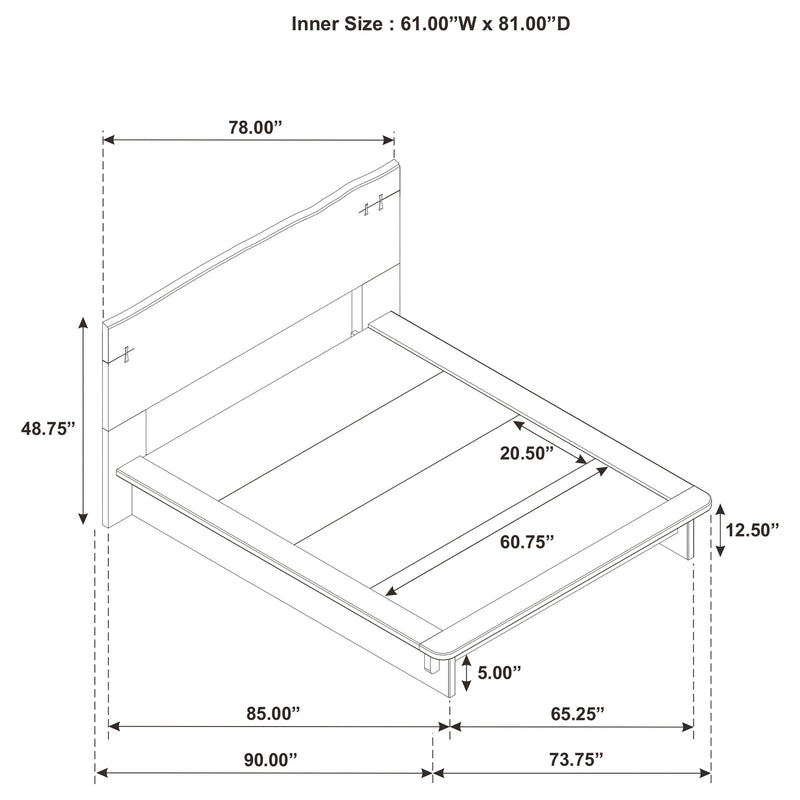 Stillwater Live Edge Platform Bed