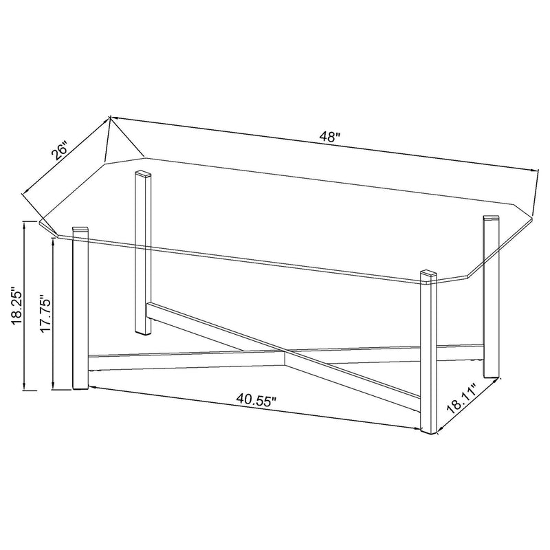 Cronin Glass Top Coffee Table Set