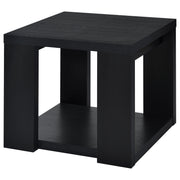 Pavone Open-Shelf Coffee and End Table Set - Black 3-Piece Set