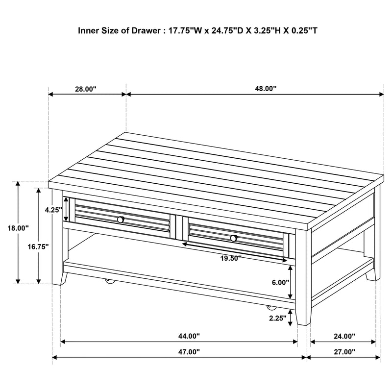 Concord Mobile Coffee Table