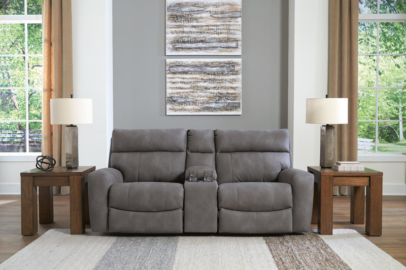 Next-Gen DuraPella Power Reclining Sectional Loveseat with Console