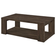 Pavone Open-Shelf Coffee and End Table Set - Dark Rustic Mango 3-Piece Set