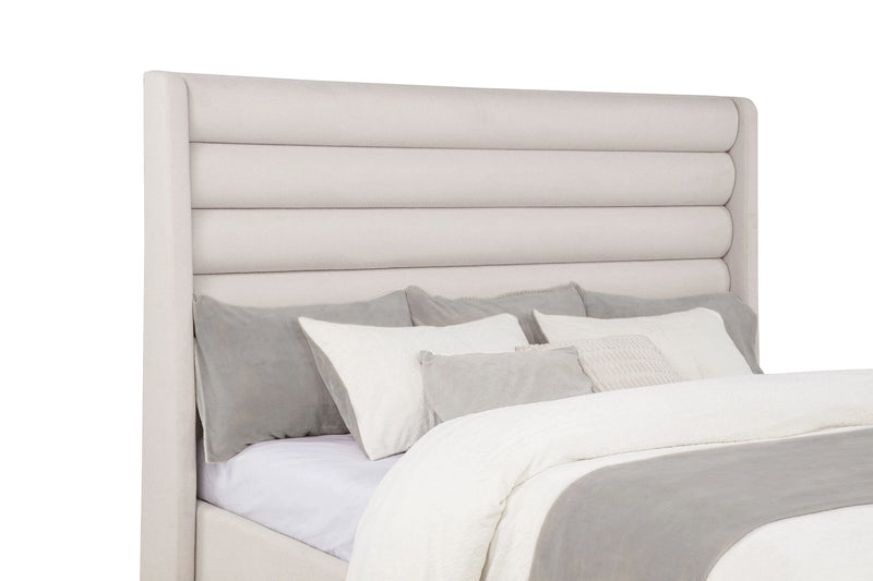 Leslie Upholstered Wingback Platform Bed