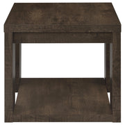 Pavone Open-Shelf Coffee and End Table Set - Dark Rustic Mango 2-Piece Set