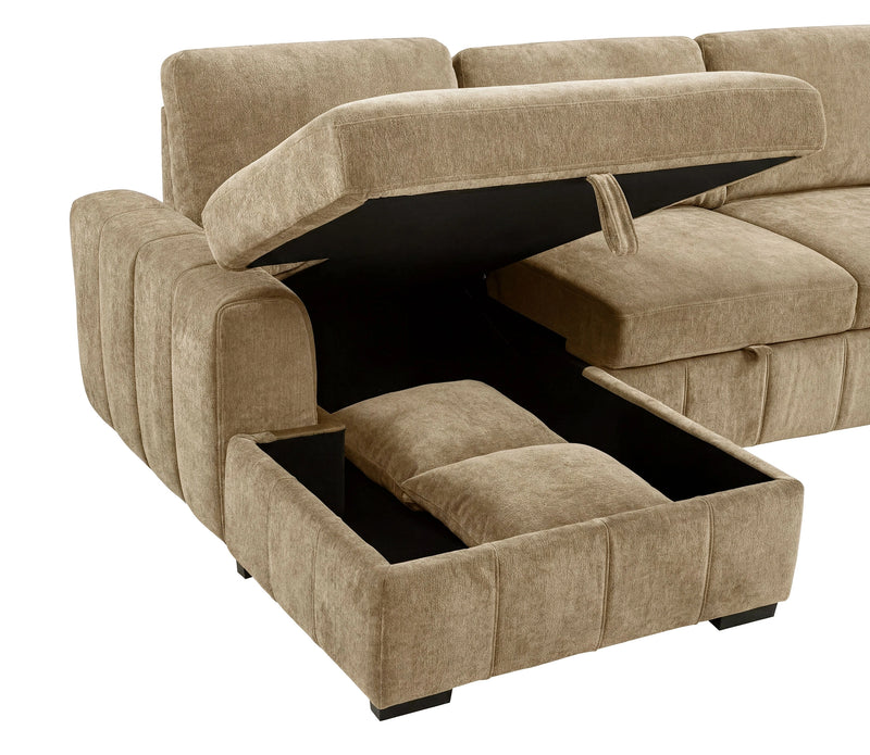 Pastrana Upholstered Sleeper Sectional Sofa