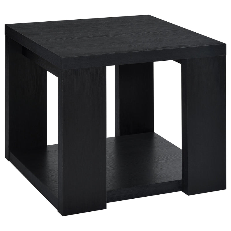 Pavone Open-Shelf Coffee and End Table Set - Black 2-Piece Set