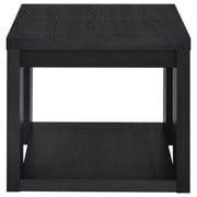 Pavone Open-Shelf Coffee and End Table Set - Black 2-Piece Set