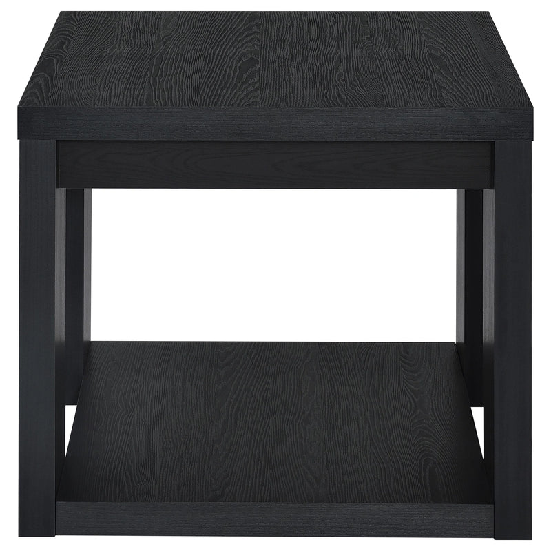 Pavone Open-Shelf Coffee and End Table Set - Black 2-Piece Set