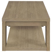 Pavone Open-Shelf Coffee and End Table Set - Latte 2-Piece Set