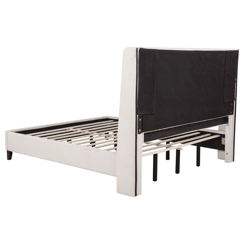 Leslie Upholstered Wingback Platform Bed