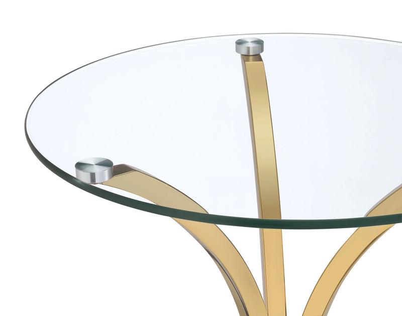 Eloise Round Glass Top Side Table