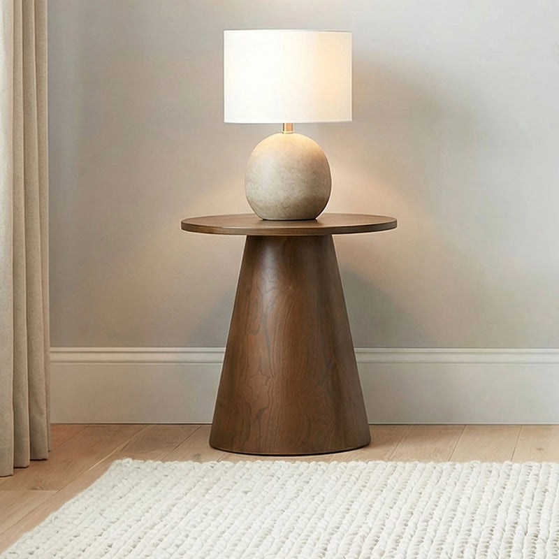 Franklin Round Pedestal End Table