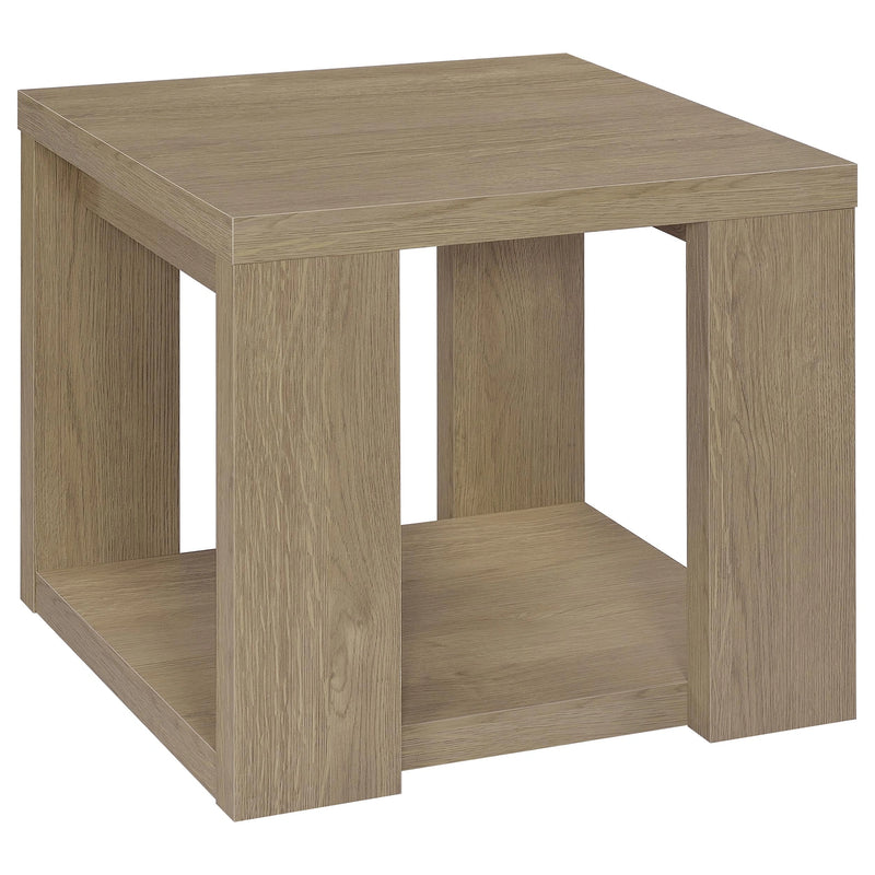 Pavone Open-Shelf Coffee and End Table Set - Latte 3-Piece Set