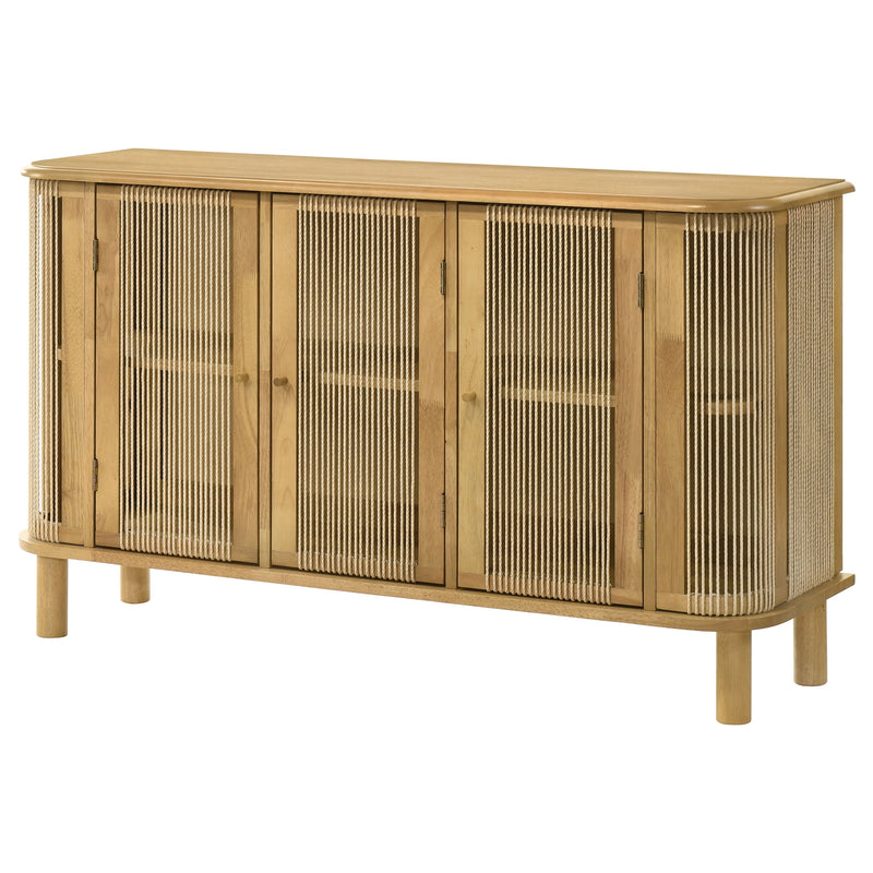 Ervine 3-Door Rope Panel Accent Cabinet