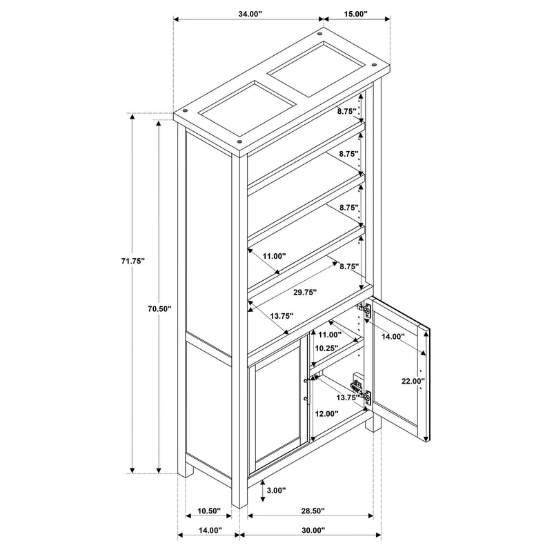 Vermes Cabinet Bookcase