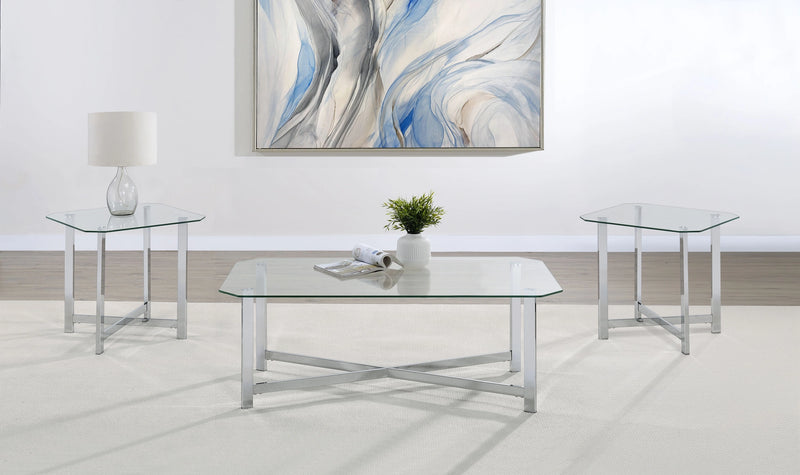 Cronin Glass Top Coffee Table Set