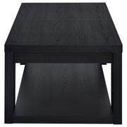 Pavone Open-Shelf Coffee and End Table Set - Black 2-Piece Set