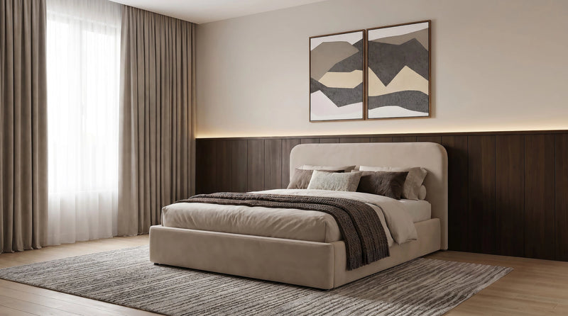 Anders Upholstered Storage Lift Platform Bed