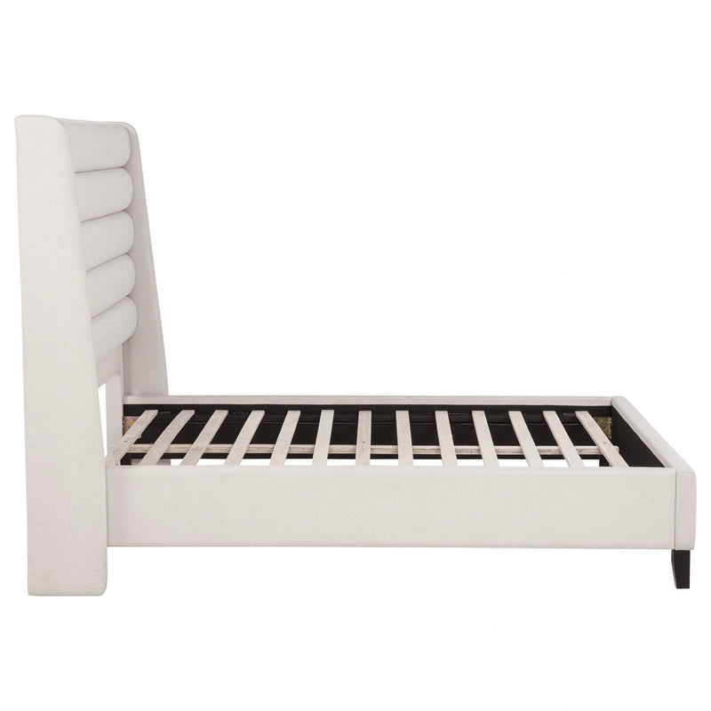 Leslie Upholstered Wingback Platform Bed