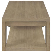 Pavone Open-Shelf Coffee and End Table Set - Latte 3-Piece Set