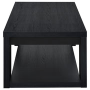 Pavone Open-Shelf Coffee and End Table Set - Black 3-Piece Set