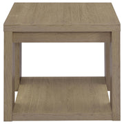 Pavone Open-Shelf Coffee and End Table Set - Latte 3-Piece Set