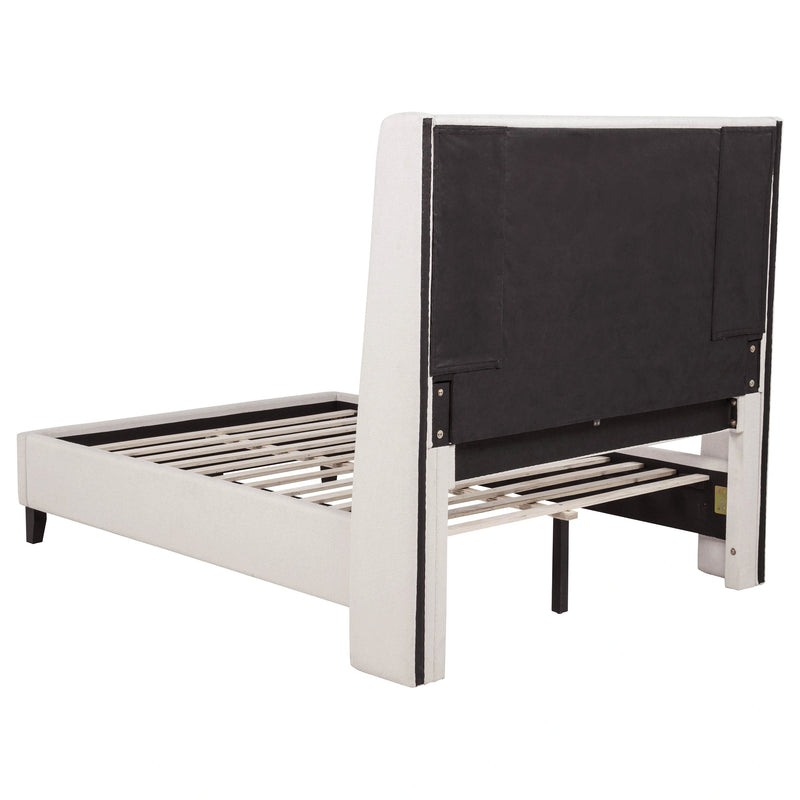 Leslie Upholstered Wingback Platform Bed