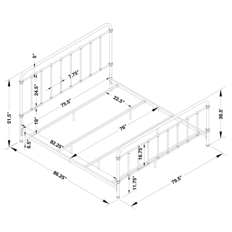 Livingston Metal Open Frame Bed