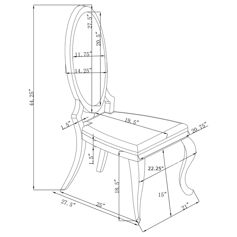 Antoine 5 Pc Dining Set