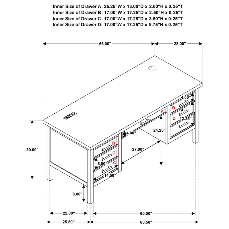 Vermes Computer Desk