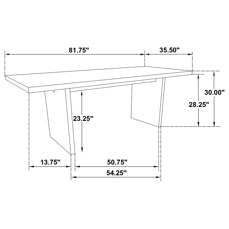 Decker Rectangular Wood Dining Table