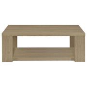 Pavone Open-Shelf Coffee and End Table Set - Latte 3-Piece Set