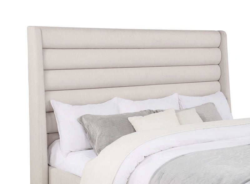 Leslie Upholstered Wingback Platform Bed