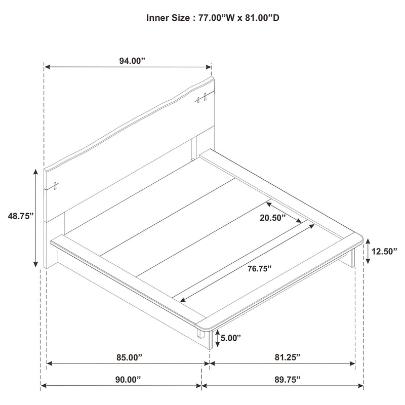 Stillwater Live Edge Platform Bed