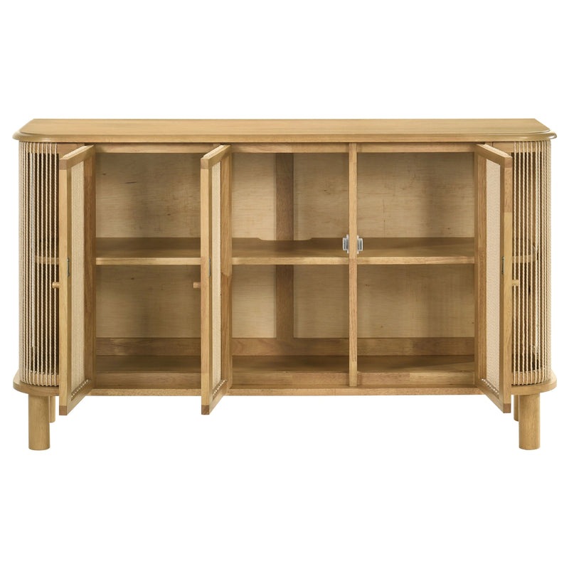 Ervine 3-Door Rope Panel Accent Cabinet