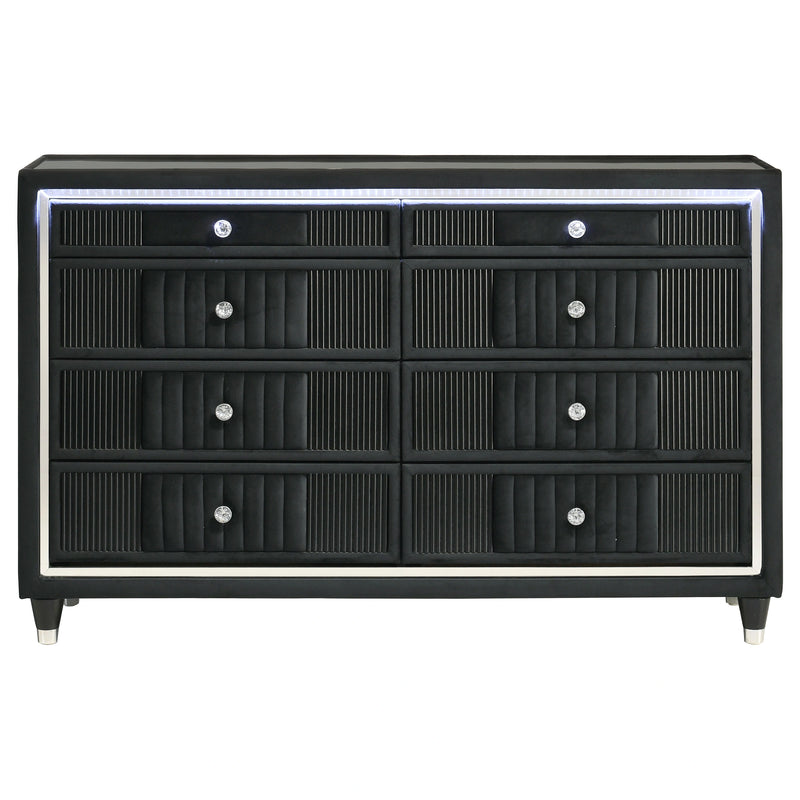 Ravenne Velvet Upholstered LED Dresser