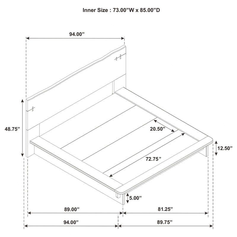 Stillwater Live Edge Platform Bed