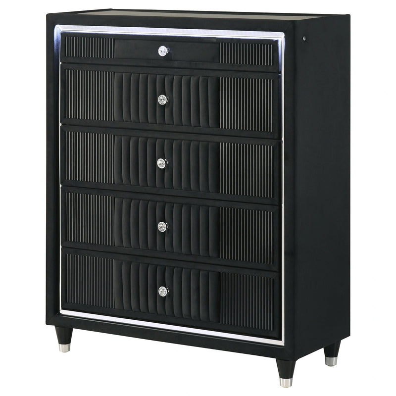 Ravenne Velvet Upholstered LED Chest