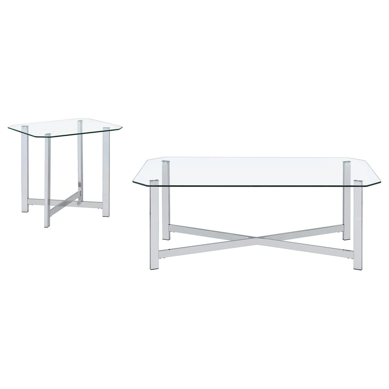 Cronin Glass Top Coffee Table Set